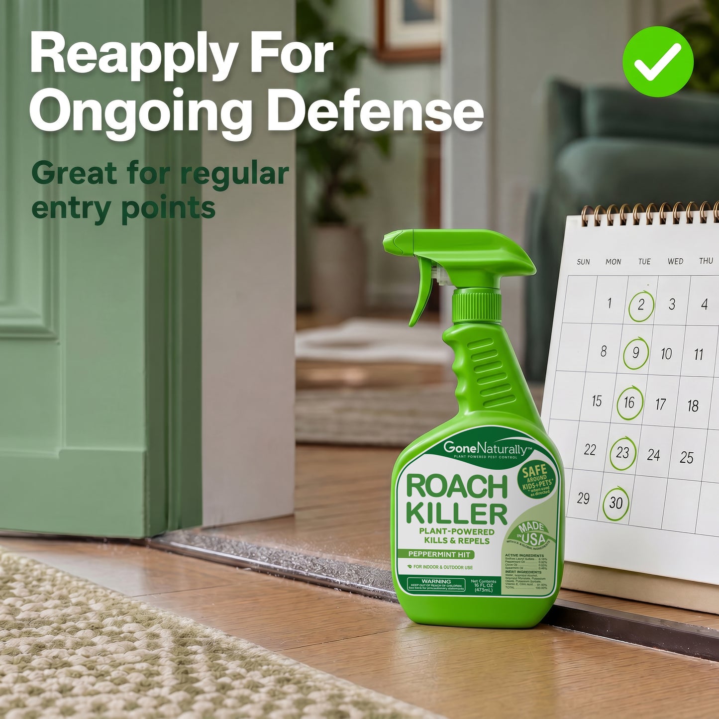 GoneNaturally Peppermint Roach Killer & Repellent. (16oz.)