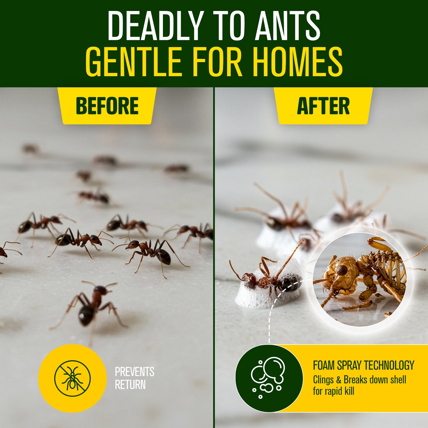 16 oz Citro Force Green Guard Pest Control Spray- Safe Around Children & Pets, Kills by Contact: Ants, Roaches, Spiders & Other Crawling Insects, Indoor and Outdoor, Pleasant Scent
