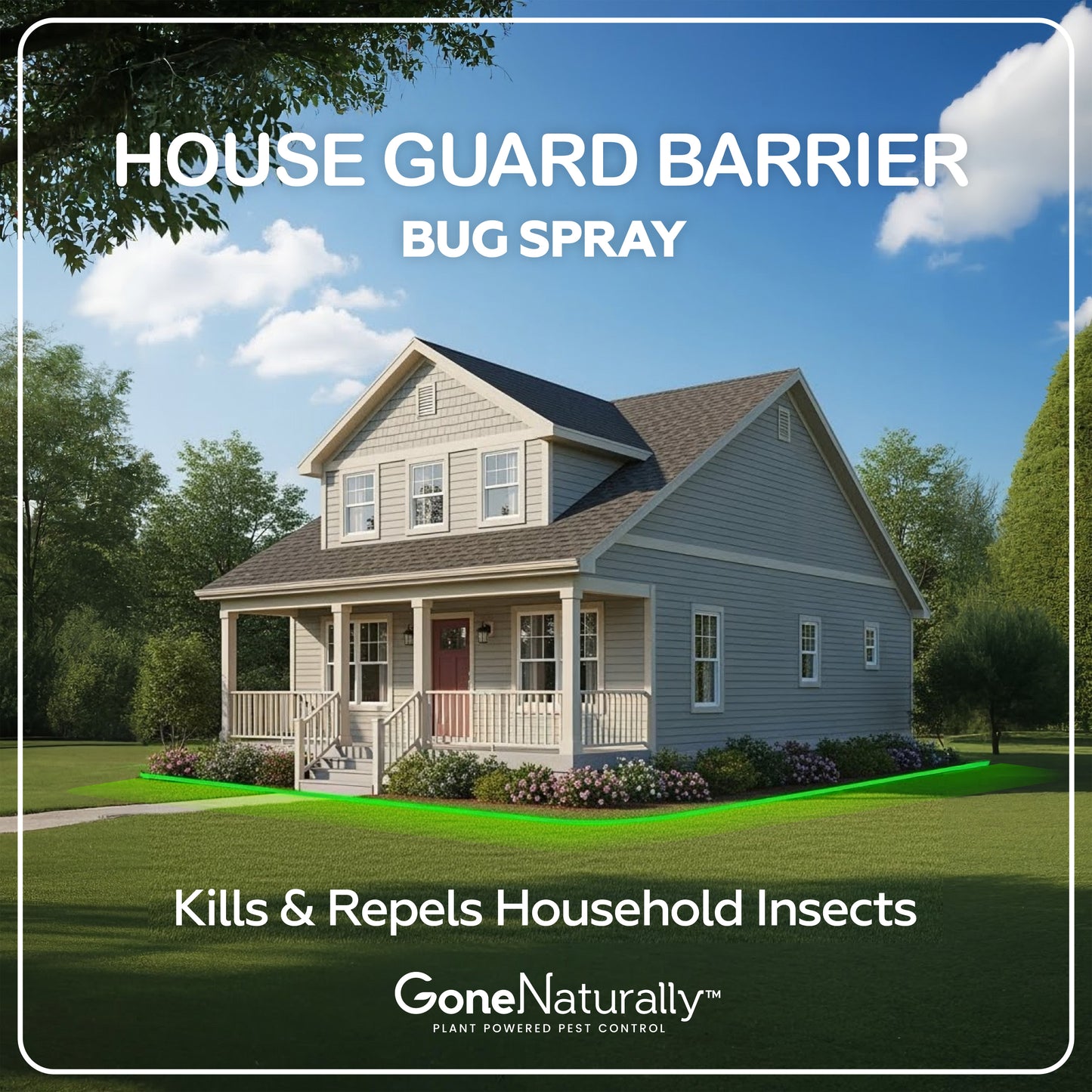 GoneNaturally Peppermint Oil Spray for Bugs– Insect Repellent & Bug Spray for Home– Kills & Repels Ants, Roaches, Spiders, Flies, Mosquitoes & More– Safe for Kids & Pets– Indoor & Outdoor Use (16oz)