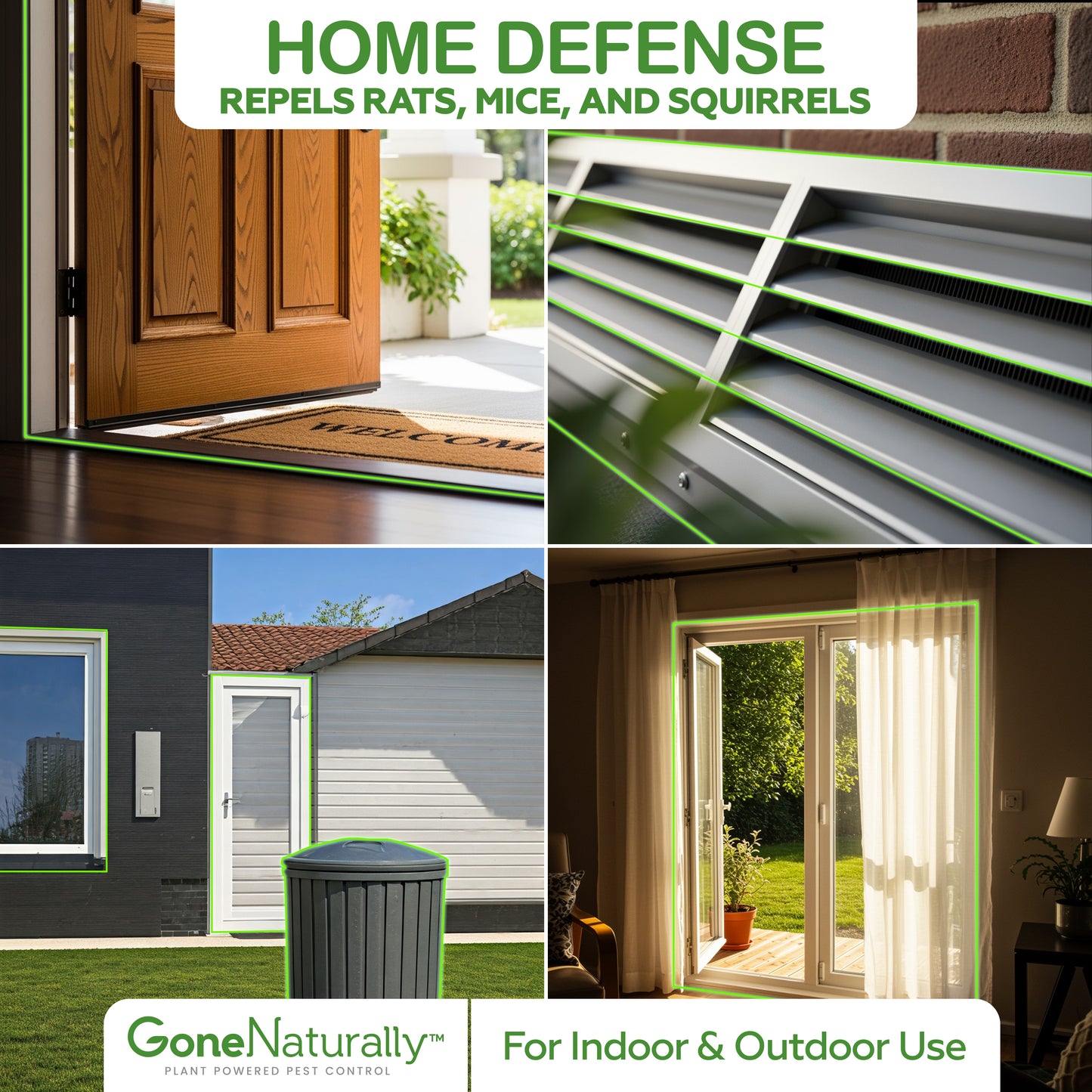 GoneNaturally Peppermint Rodent Repellent Spray. Safe for pets & kids. Indoors/outdoors. 32oz.