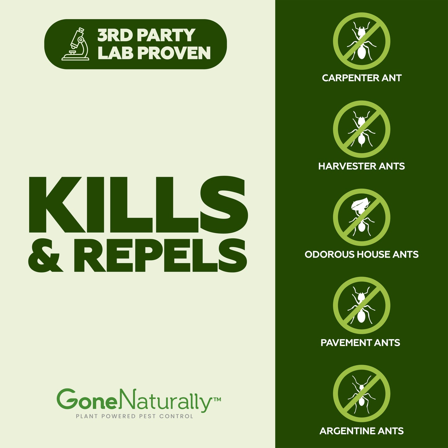 GoneNaturally Peppermint Ant Killer & Repellent. Non-toxic. 16oz.