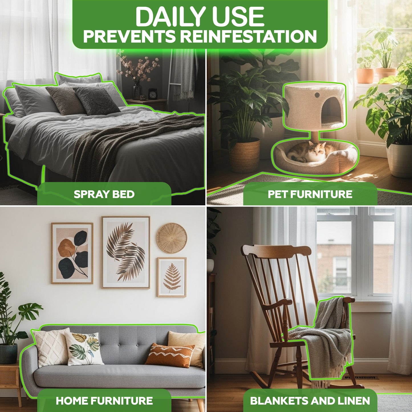 GoneNaturally Scentless Bed Bug Killer Spray. 16oz.