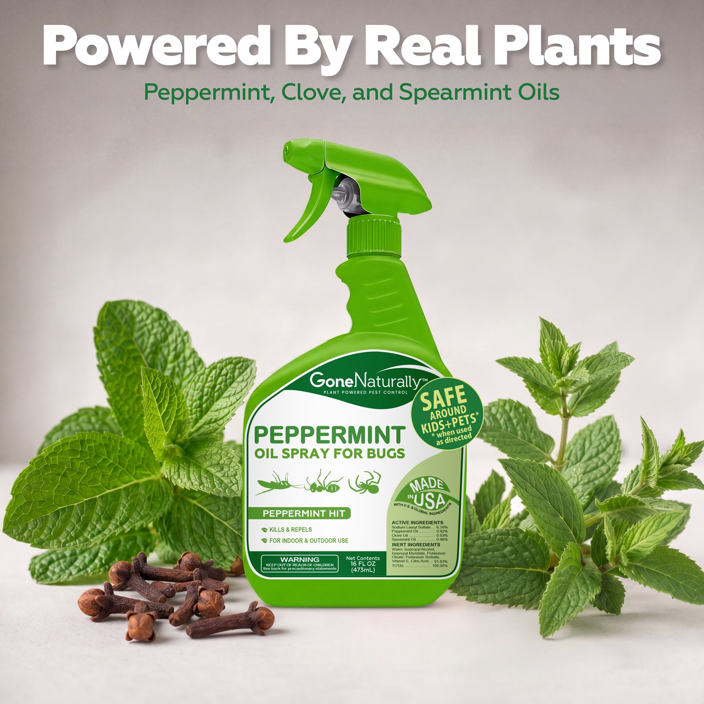 GoneNaturally Peppermint Oil Spray for Bugs (16oz.)