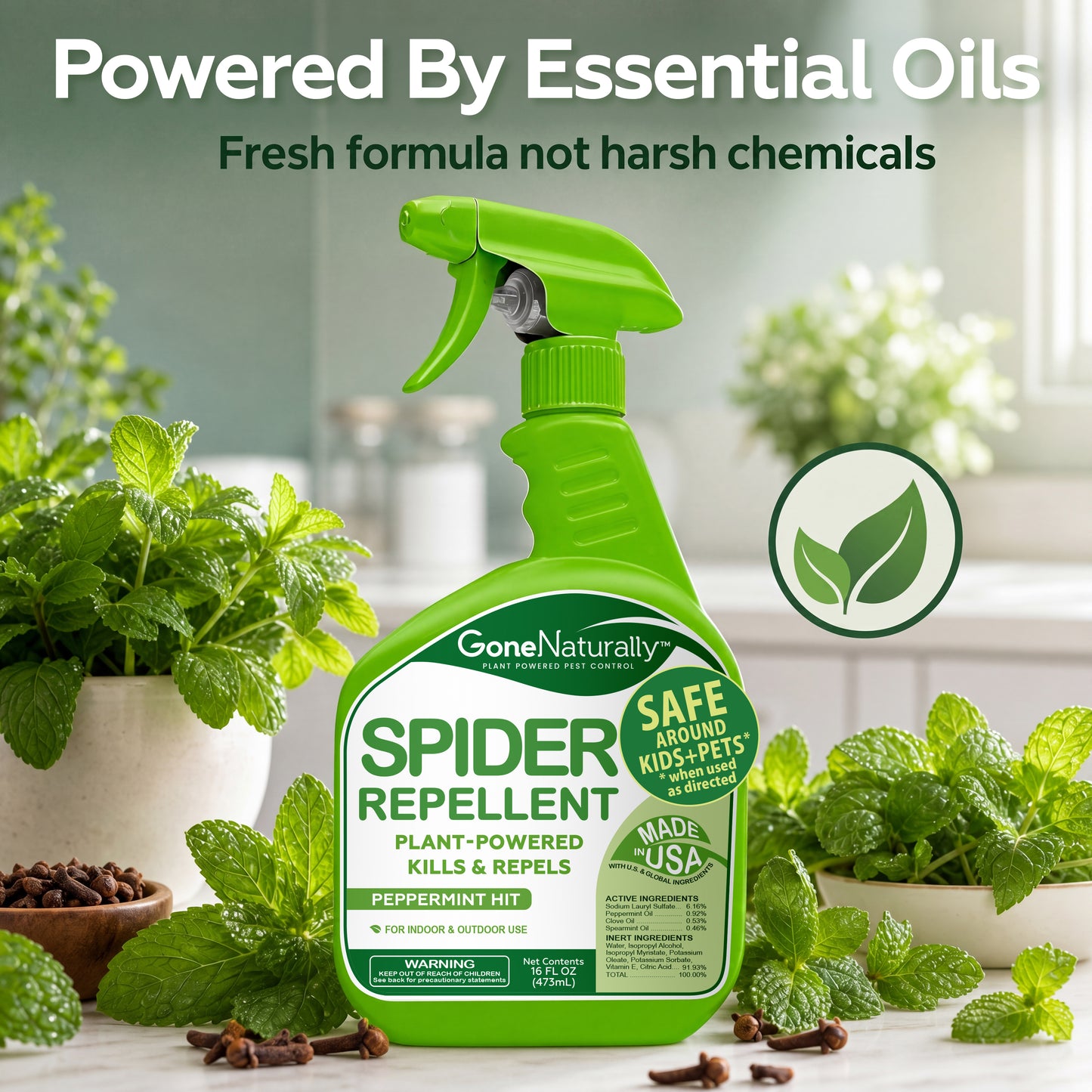 GoneNaturally Peppermint Spider Repellent. (16oz.)