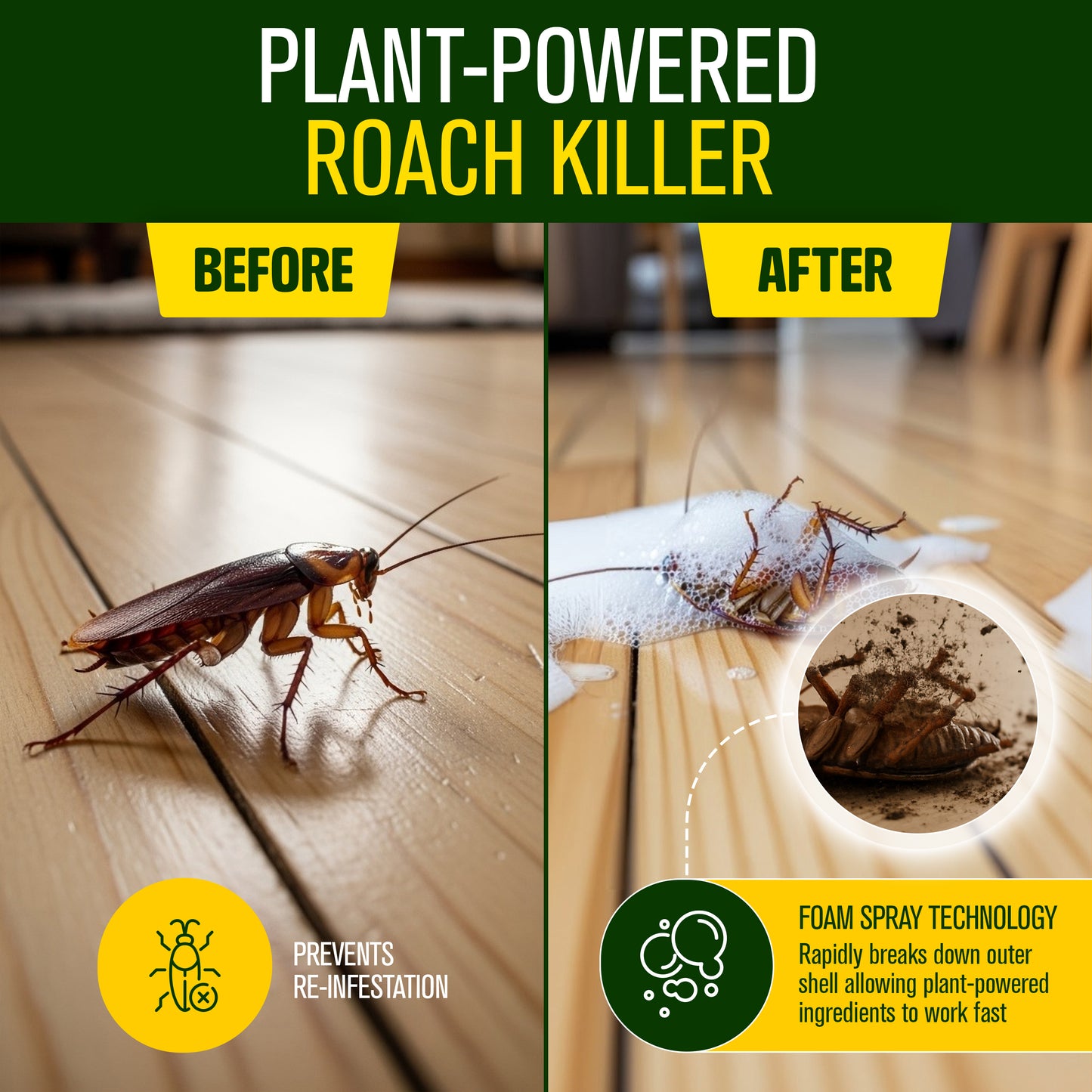 16 oz Peppermint Hit Green Guard Pest Control Spray- Safe Around Children & Pets, Kills by Contact: Ants, Roaches, Spiders & Other Crawling Insects, Indoor and Outdoor, Pleasant Scent