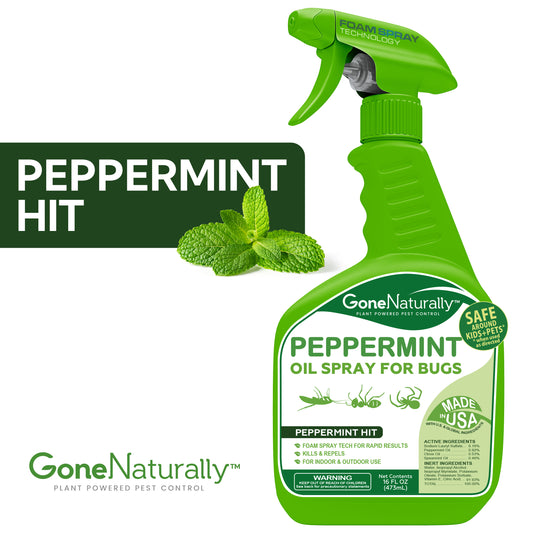 GoneNaturally Peppermint Bug Spray. Kills & repels ants, roaches, spiders, flies, mosquitoes & more. 16oz.